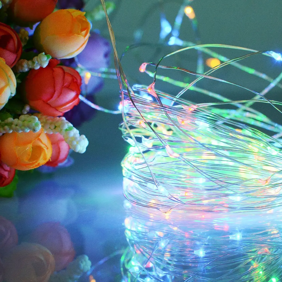 Солнечные Медный провод Гирлянды светодиодные огни 200 LED Звездное канатные
