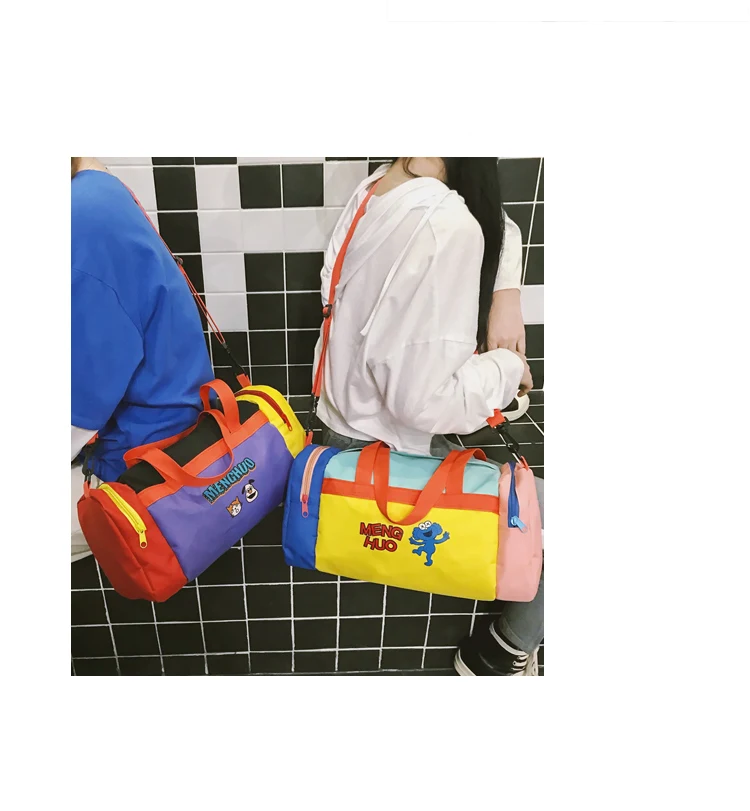 Menghuo Cartoon Travel Bag Women Duffle Bag Nylon Waterproof Colorful Packing New Travel Handbag Weekend Luggage Travel Tote Sac_39-1_12