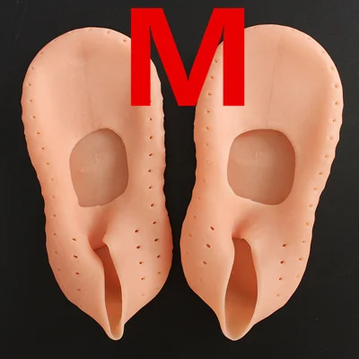 2 шт. = 1 пара силиконовые стельки для пальцев ног, накладки для облегчения боли при помощи носки для ухода за ногами Инструменты гель увлажняющие пятки носки трещины протектор ног Массажер для педикюра - Цвет: as picture