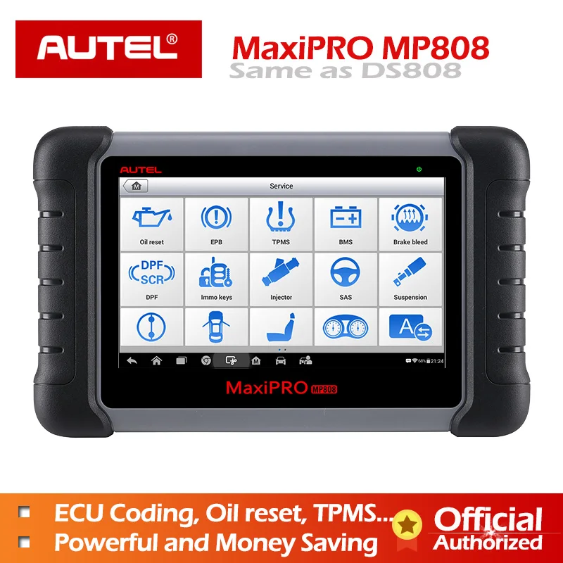 

Autel MaxiPRO MP808 Car Diagnostic Scanner All System Auto Diagnostics Scan Tool Automotive Diagnosis Autoscanner PK DS808 MS906
