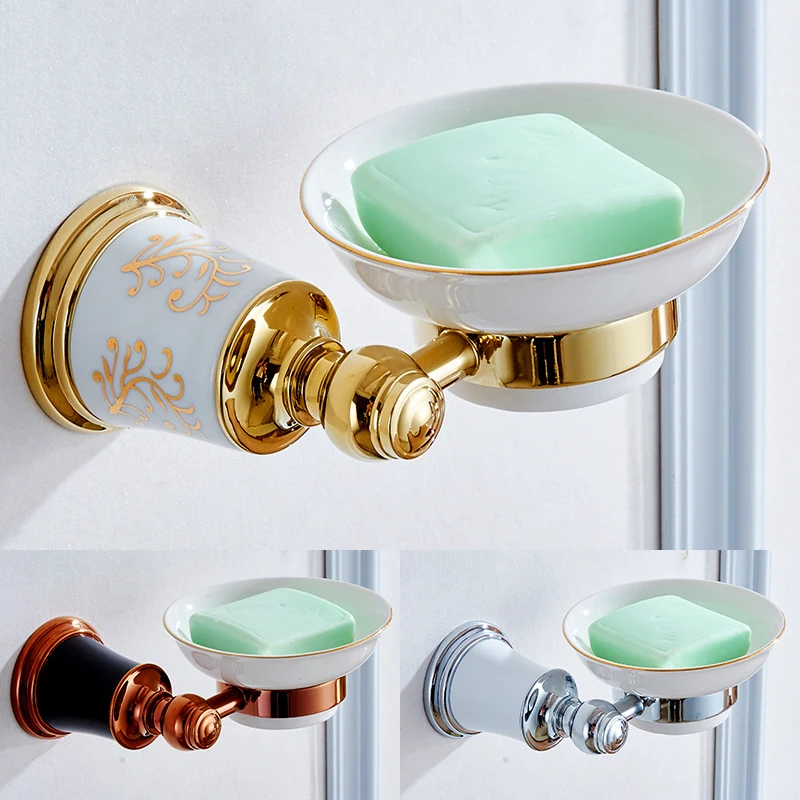 VidricSoap Dishes Solid Brass Gold Finish Soap Holder Soap Storages