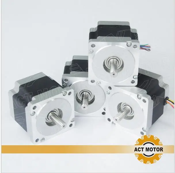 

ACT Motor 4PCS Nema34 Stepper Motor 34HS9456 1090oz-in 99mm 5.6A 4-Lead 2Phase CE ISO ROHS CNC Router