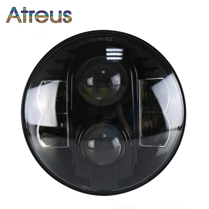 

Atreus 80W Headlight For Jeep Wrangler JK 07-2014 CJ TJ accessories 1PC 7Inch Car LED head fog lamp Hi/Lo for Harley Land Rover