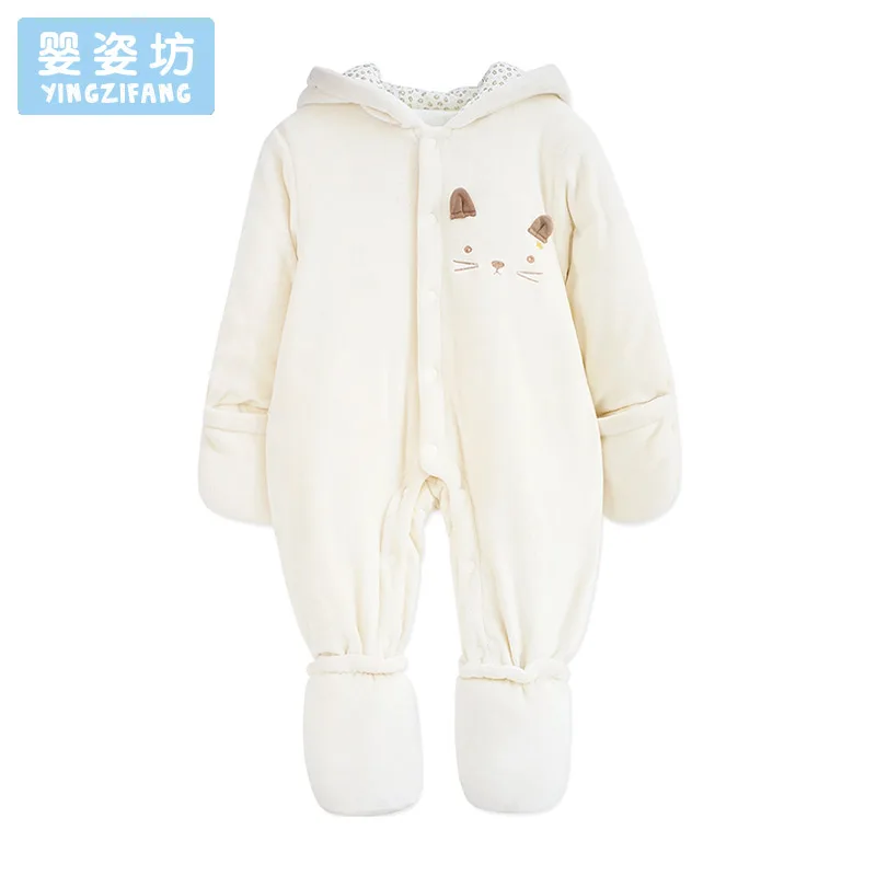 

Footies Newborn Baby Rompers Autumn Long Sleeve Infant Jumpsuit Girls Boys Clothing Hooded Cotton Toddler Clothes Soft Costume