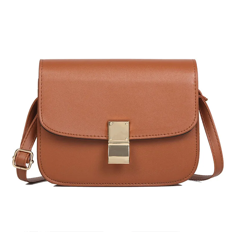 

New Simple Women Leather Mini Shoulder Bag Casual Temperament Messenger Bags Flap Fashion Girls Classic Vintage Crossbody Bag