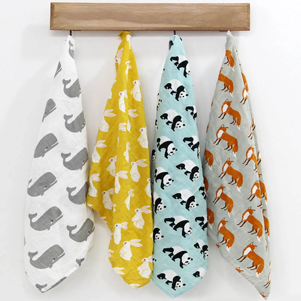 Cute 60x60cm Newborns Baby Soothing Towel Super Soft Muslin Bath Towel For Multi-use Baby Bib Burp Cloth Kid Scarf Handkerchief