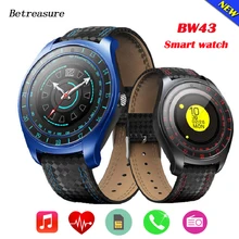 Betreasure BW43 Bluetooth SmartWatch Coronary heart Price Monitor Health Tracker Waterproof Males Sensible Watch With SIM/TF Card for Telephone