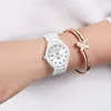 Reloj de pulsera de cerámica informal para mujer, de cuarzo, de pulsera, analógico, resistente al agua, femenino ► Foto 1/6