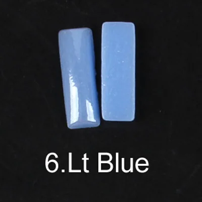 Керамические бусины в форме полосы 17 цветов смешанных цветов 3 размера ногтей искусство DIY Ремесло Flatback жемчужные камни для дизайна ногтей - Цвет: 6 Lt Blue  TC