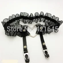 Для женщин пикантные Кружево Мода ручной панк подвязки кожаный ремень рок GOTH Sweet Heart Заклёпки Крест Эластичный нога кольцо объемной клип