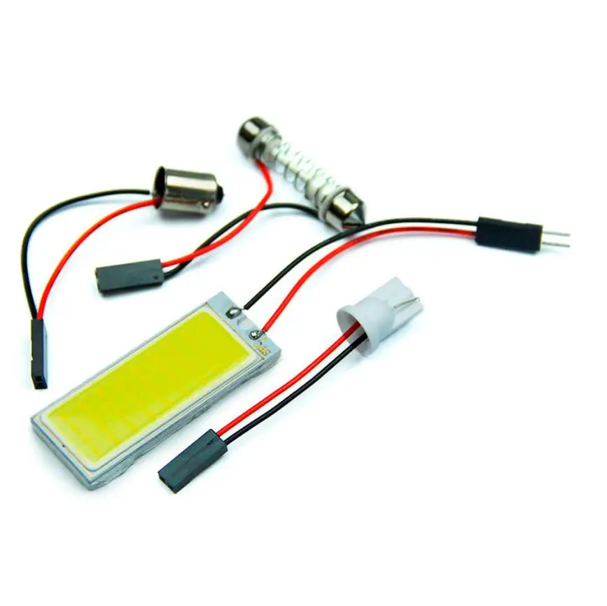

Car Styling Car 2pcs Xenon HID White 36 COB LED Dome Map Light Bulb Car Interior Panel Lamp 12V Car Light Lamp #LD