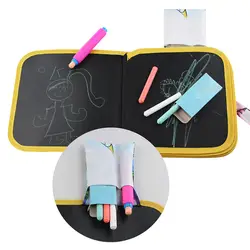 Портативный доска для рисования писать и узнать инновационные детские игрушки Красочные мел ткань книги ребенка раннего обучения игрушки