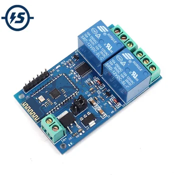 

Bluetooth Relay Switch Module Intelligent Home Mobile APP Remote Control 2 Bit DC 12V Dual Circuit Bluetooth Relay Module