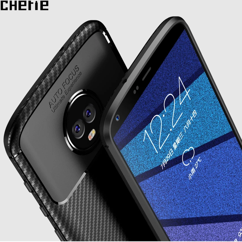 

For MOTO G6 Plus G7 Plus Case Full Protector Back Cover Carbon Fiber Ultra Thin Soft Silicone Case For MOTO G6 Play Case Fundas