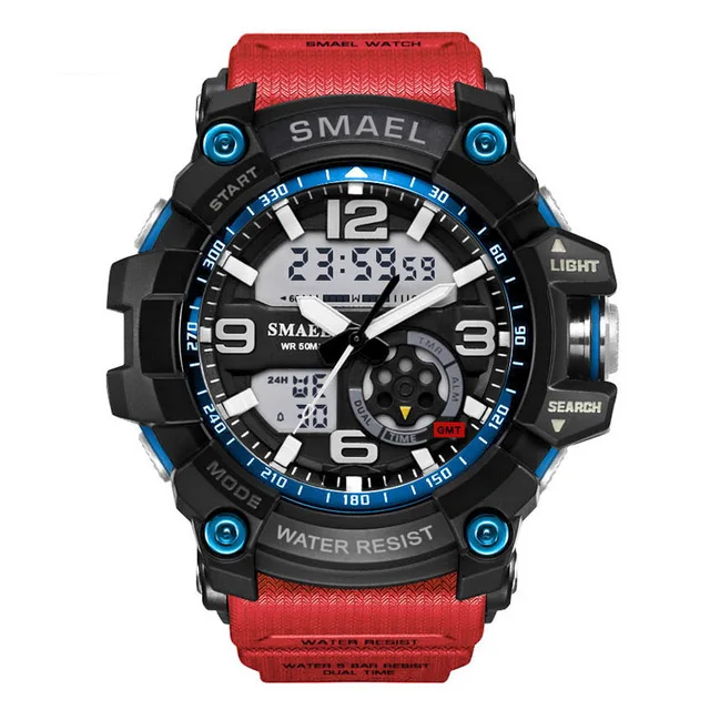 Smael Watch Sport Men's Wristwatch LED Digital Clock Waterproof Dual Time Wristwatch Military Watch 1617 Mens Watches Military Smael Watch Sport Men's Wristwatch LED Digital Clock Waterproof Dual Time Wristwatch Military Watch 1617 Mens Watches Military