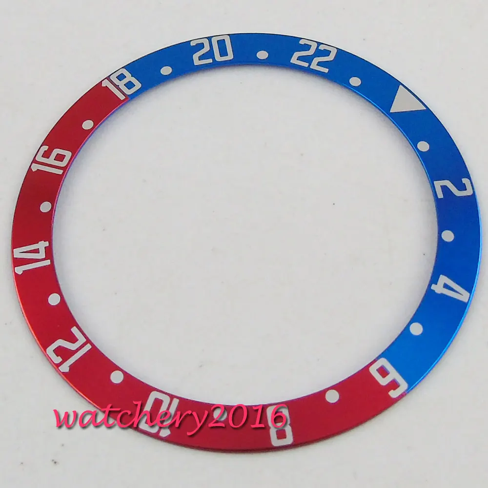 

39.5mm Red & Blue Titanium Watch Bezel insert Fit for 41mm submariner Automatic men's watch