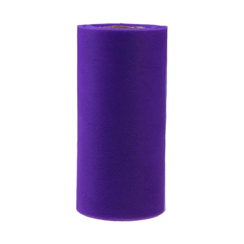 Свадебное украшение, скатерть, тюль, рулон, ремесло, 26,7*15 см, цветной кристалл, органза, Прозрачная Марля, украшение для дня рождения - Цвет: Dark Purple