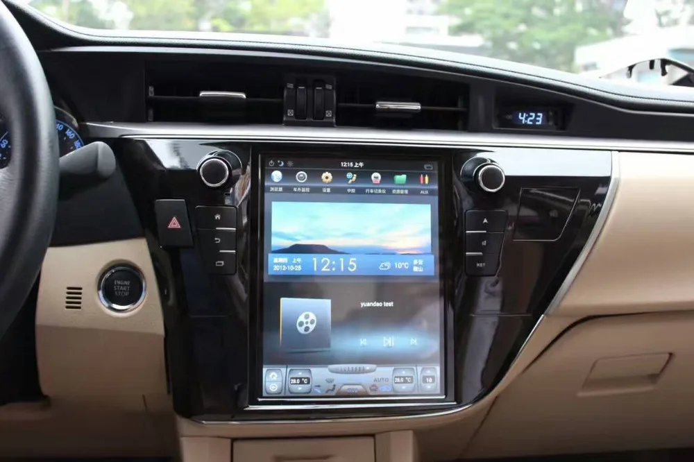 10,4 ''вертикальный экран Tesla стиль Android 8,1 автомобильный DVD gps радио плеер для Toyota Corolla 2013 PX6 CARPLAY