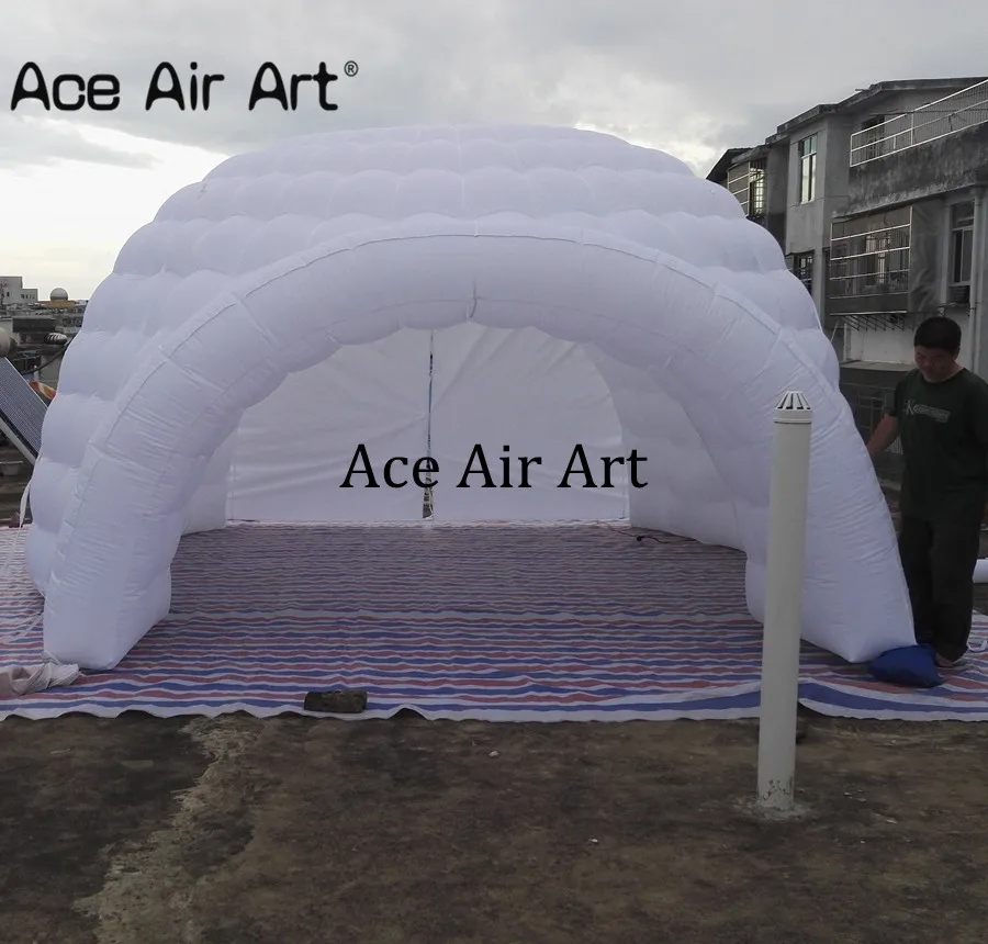 

Extravagant large light inflatable igloo dome tent, giant awnings dome marquee house for events or roof using