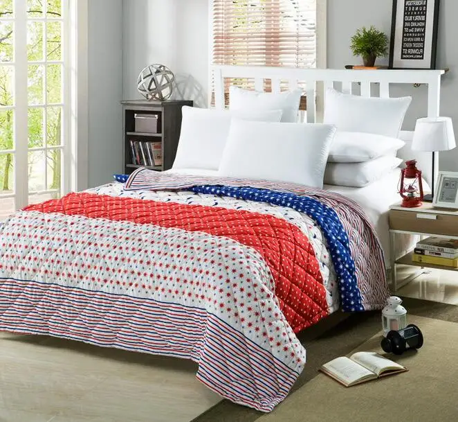 Летние одеяла для кондиционирования воздуха, постельные простыни, постельные стеганые одеяла из хлопка переменного тока - Цвет: J