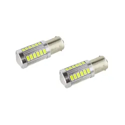 2 шт. Белый 1156 P21W Ba15s 33 2835 SMD светодиодный стоп-сигнал заднего света 12 В