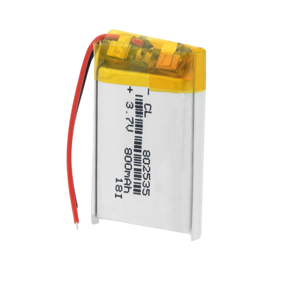 3,7 V литиевая батарея 800MAH полимерный аккумулятор 802535 для gps MP3 MP4 MP5 светодиодный светильник PDA динамики маленькая игрушка перезаряжаемая литий-ионная батарея