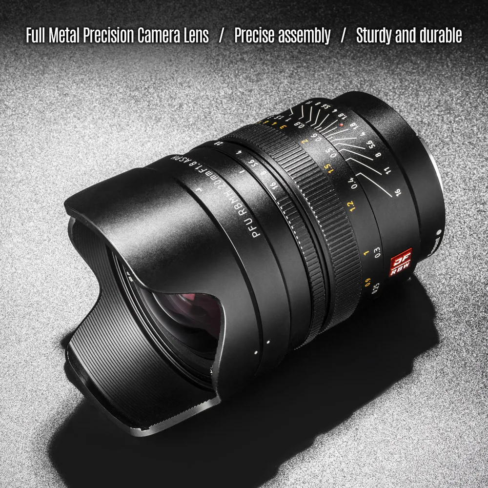 VILTROX Профессиональный полнорамочный широкоугольный объектив Prime Lens FE-20mm/F1.8 E-mount MF ручной фокус для sony E-Mount камеры sony