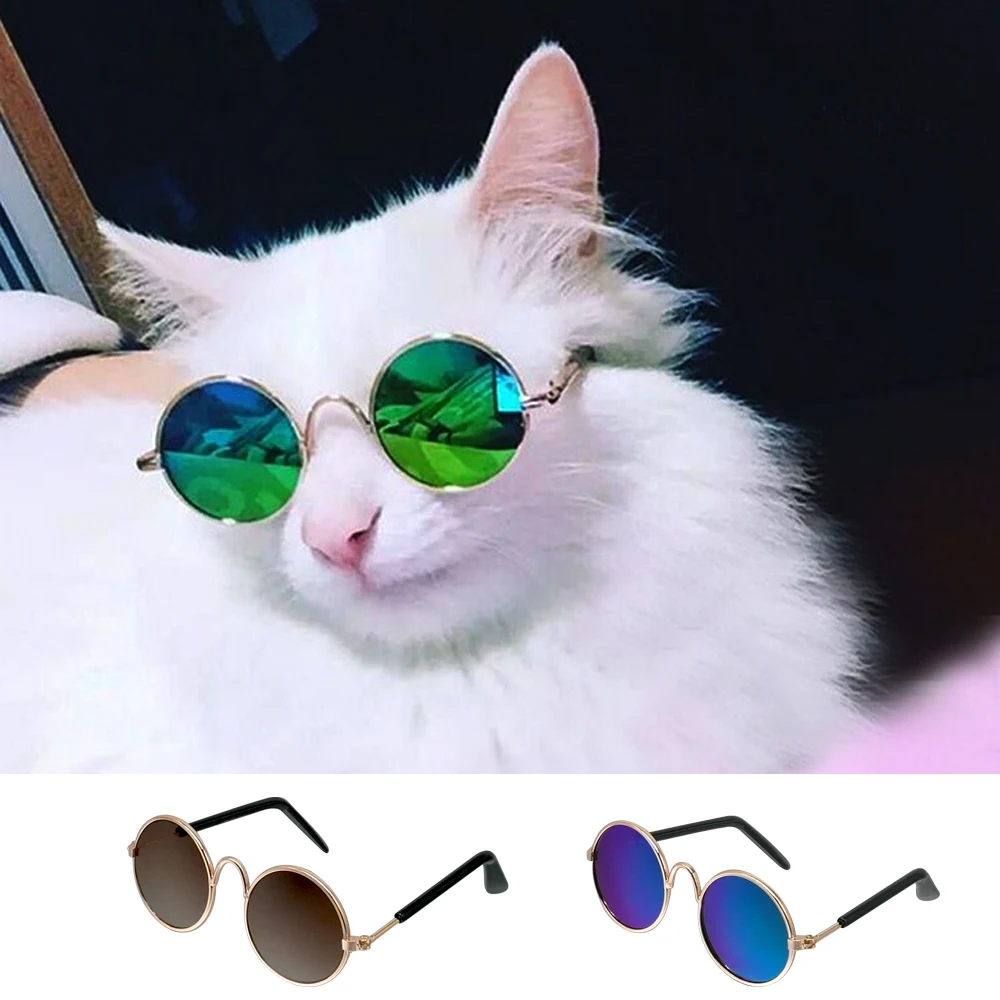 

Fashion Cat Sunglasses Pet Accessories Summer Dogs Cats Glasses Grooming Eye-wear Black Green