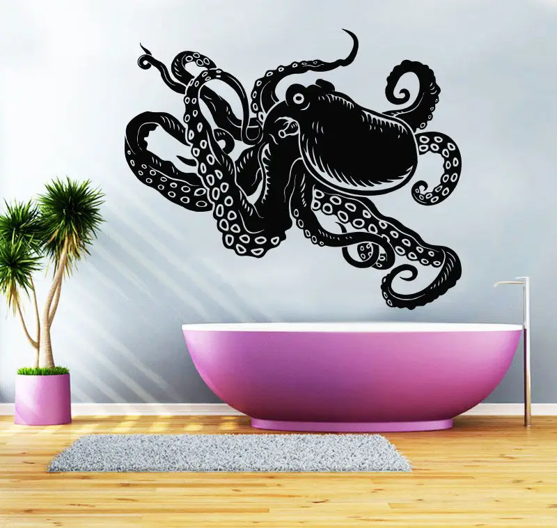 Large Size Removable Waterproof Wall Vinyl Decals Octopus Sprut