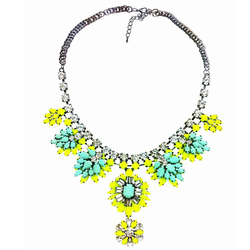 Горячая продажа неоновое массивное ожерелье Shourouk|shourouk necklace|necklace necklacechunky statement
