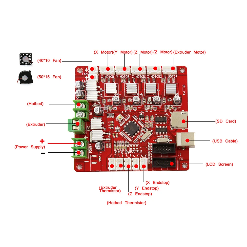 Anet-A1284-Base-Control-Board-Mother-Board-Mainboard-For2-Anet-A2-A6-A8-DIY-Self-Assembly
