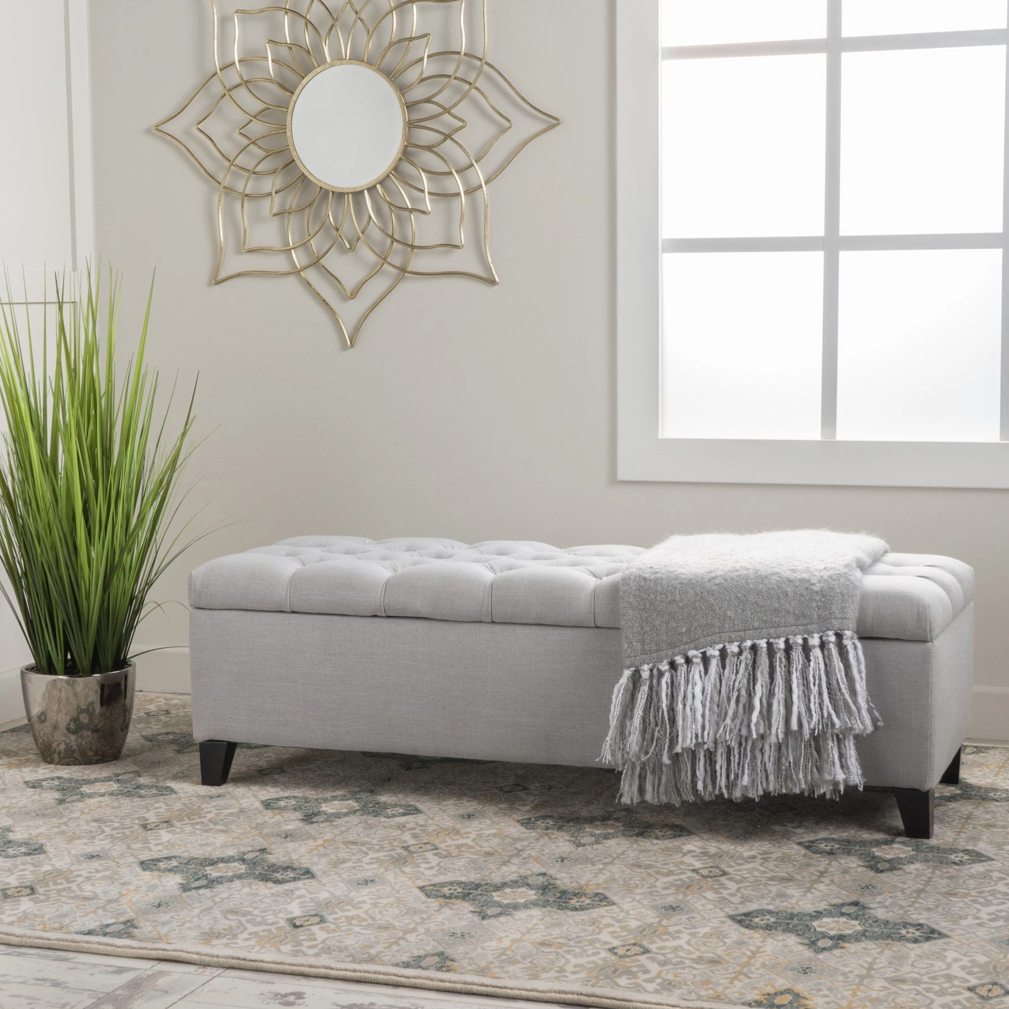 Charleston New Velvet Tufted Storage Ottoman