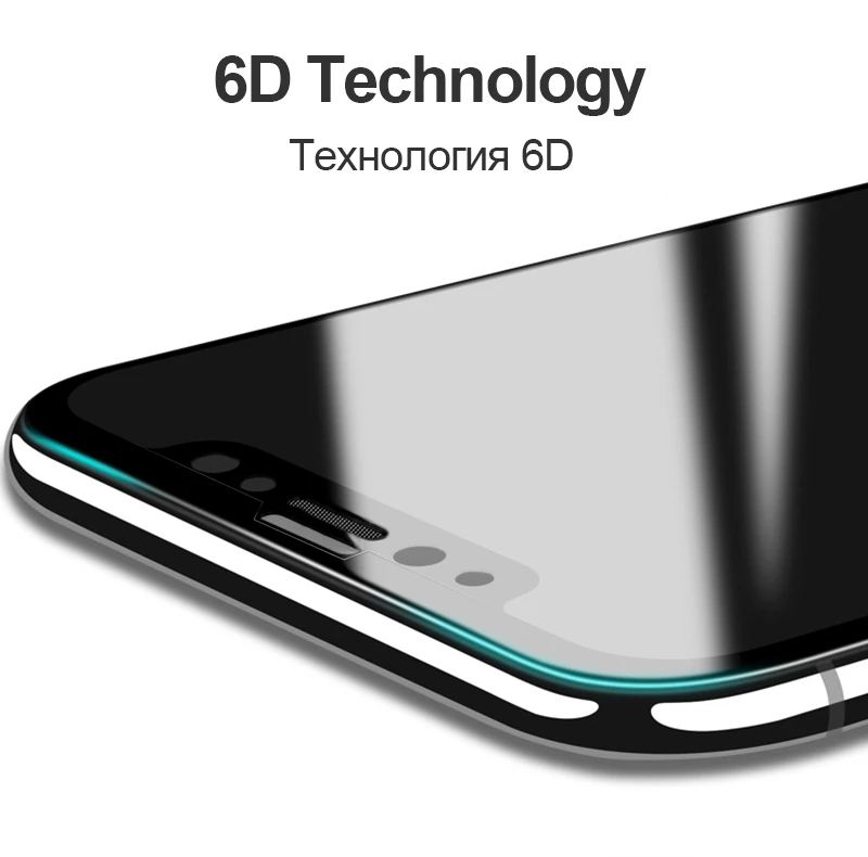 Защита экрана TOMKAS для iPhone X XS, закаленное стекло 6D с закругленными краями для iPhone X XR, защитная стеклянная пленка для iPhone XS Max