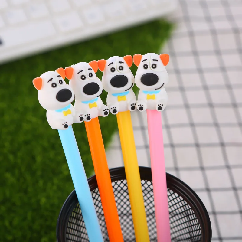 

48pcs/lot creative cute cartoon dog gel pen unisex pen Roller ball pens office school supplies students promotion gift