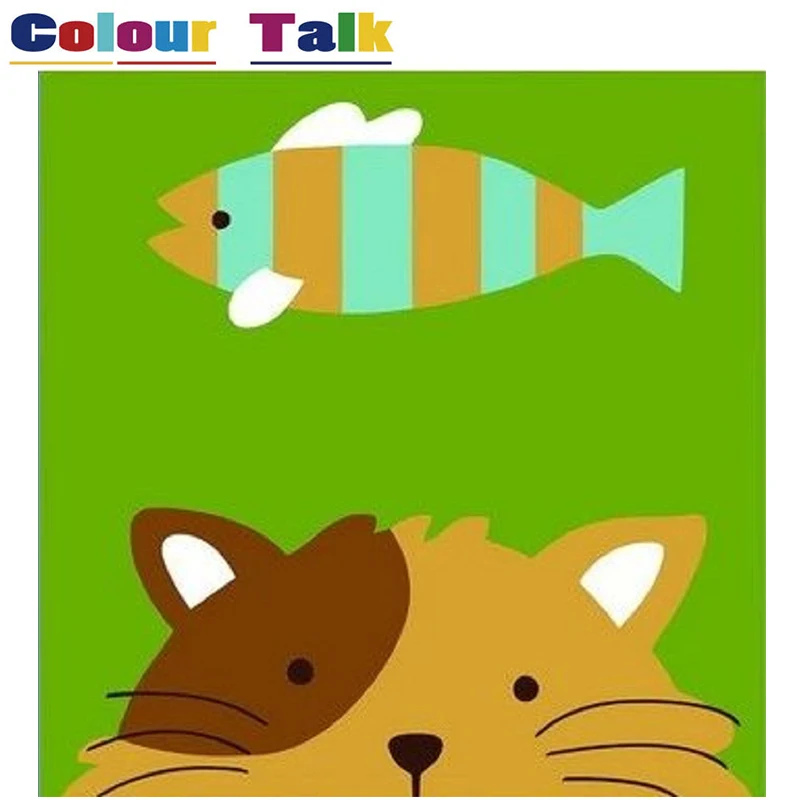 

Framed Painting by Numbers Canvas Poster and Prints Home Decoration Wall Pictures for Living Room Animals Oil Painting P-0415