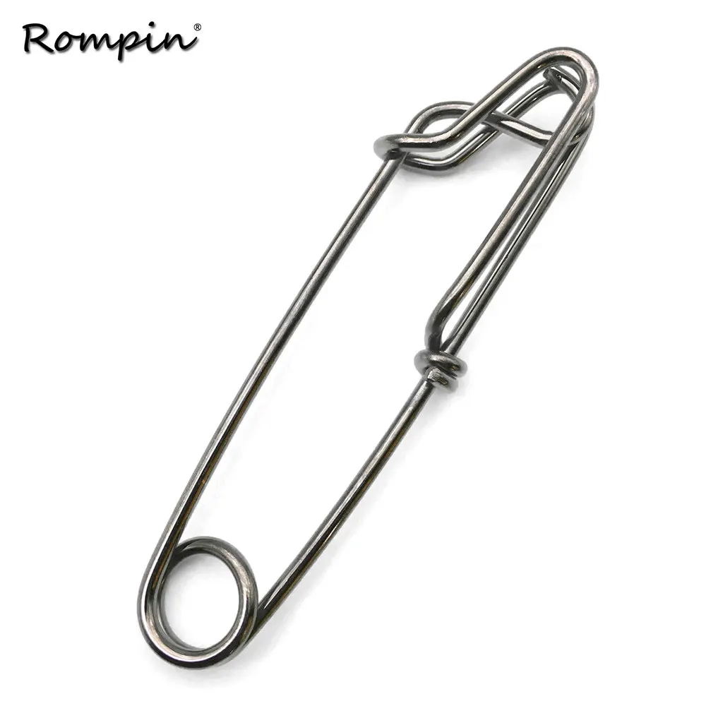 

Rompin 10pcs/lot Ocean Boat Fishing Snap Open Eye Snap Fishing Swivel Accessories Stainless Steel sea close eye size 18 20 26