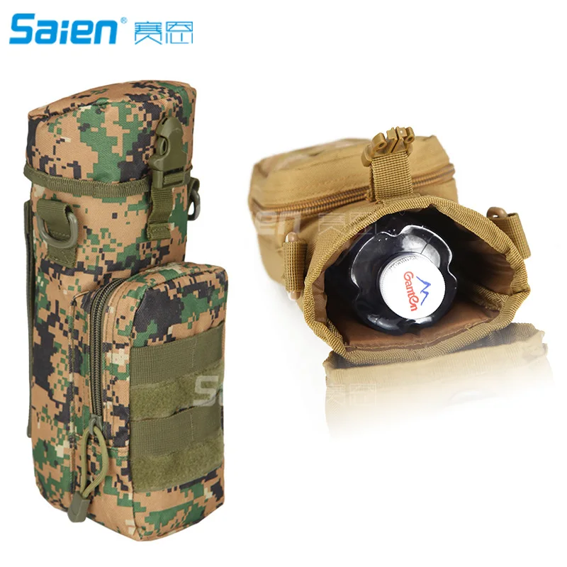 City Jogging Bags Zipper Flip Water Bottle Kettle Bag Pouch Carry Bag Case for Outdoor Travel Activities with Shoulder Strap