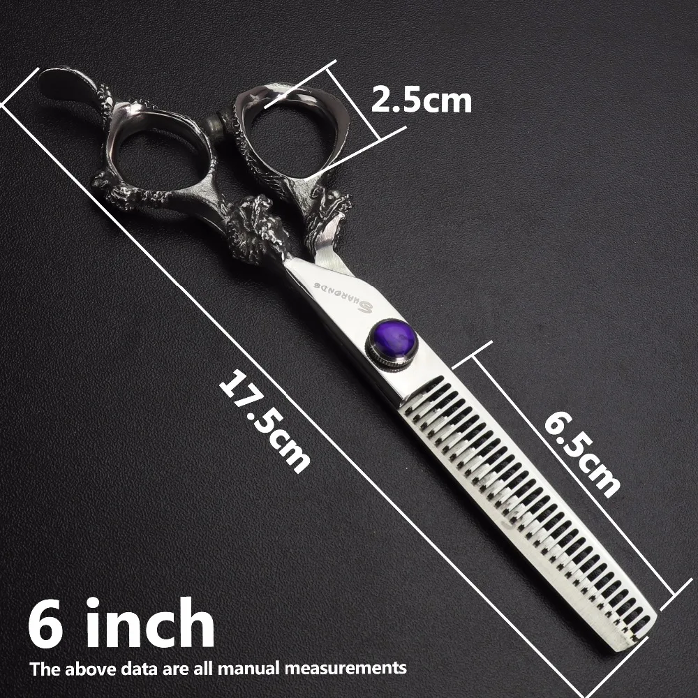 6 inch barber hair cutting hairdressing scissors professional high quality 440c dragon haircut thinning shears barbershop cliper 6 inch barber hair cutting hairdressing scissors professional high quality 440c dragon haircut thinning shears barbershop cliper