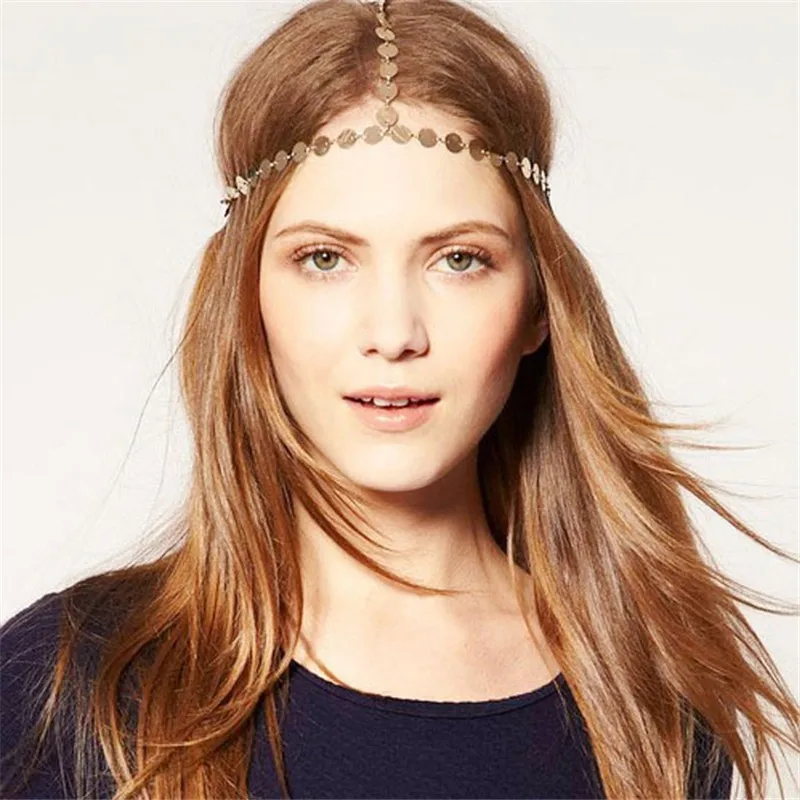 

snowshine YLW Women Head Band Headband Hair Chain Vintage Gold Tone Party Headpiece freeshipping