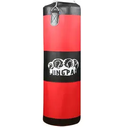 100 см красный пустой песком обучение Фитнес ММА Бокс сумка крючком Висячие kickbox Fight сумка Sand Пробивание мешок с песком вес обучение