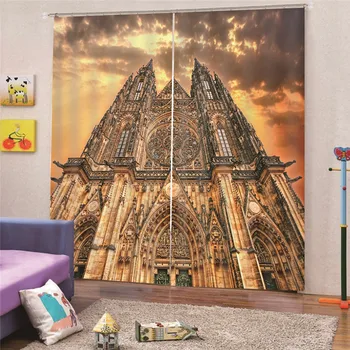 

3D Digital Print Gothic Modern Curtains For Living Room Kitchen Bedroom Blackout Kids Window Panel Custom Cloth Decor Draps AP26