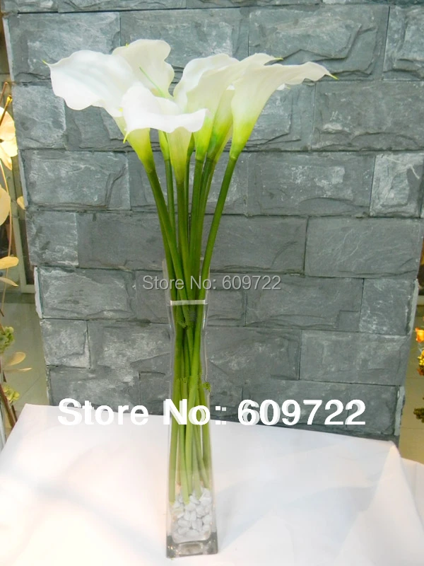 54 см Настоящее прикосновение искусственная Калла Лилия букет цветок Свадебный дом офисная мебель Декор ПВХ декоративные flore белый FL176