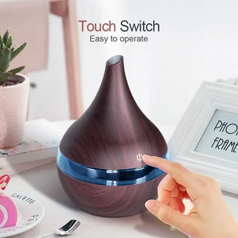 

2019 Drop Shpping Wood Grain Air Humidifier Aromatherapy Diffuser Exquisite Creative Gifts Ultrasonic Humidifier for Decoration