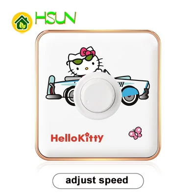 Тип 86 рисунком из мультфильма переключатель рисунок «Hello Kitty» гнездо, на возраст 1, 2, 3, 4, 1 канал, 2 варианта ividuality творчество декоративная панель 1 3 5 отверстий розетка - Цвет: Adjust speed