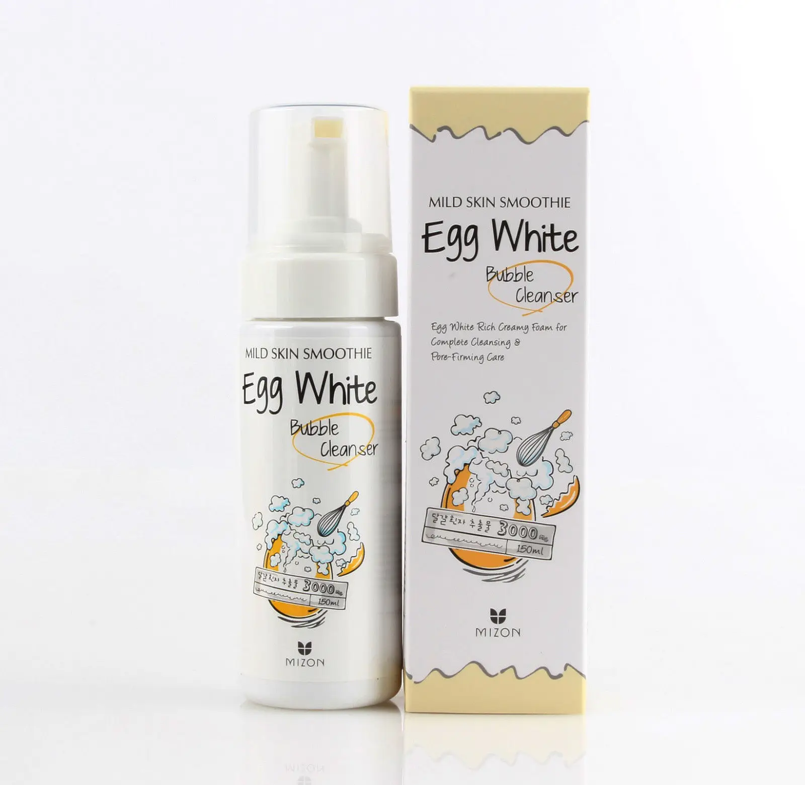 Mizon Egg White Bubble Cleanser 150ml Whitening Refreshing Face Washing
