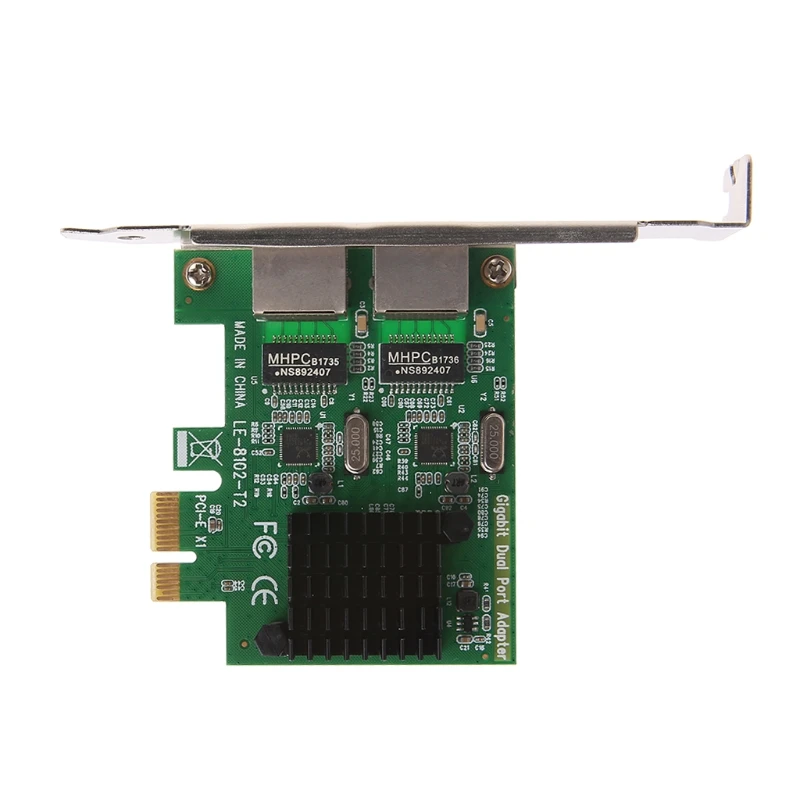 OPEN SMART Dual Port Slot PCI E X1 RJ45 Interface Gigabit Ethernet Network Card 10 100 5