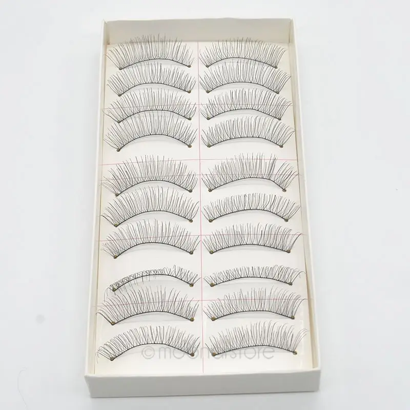 

10 Pairs Natural Long Thick Black False Eyelashes Charming Eye Lashes Makeup