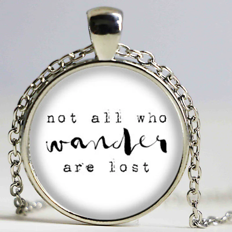 Not All Who Wander is lost necklace, JRR Tolkien quotes ...