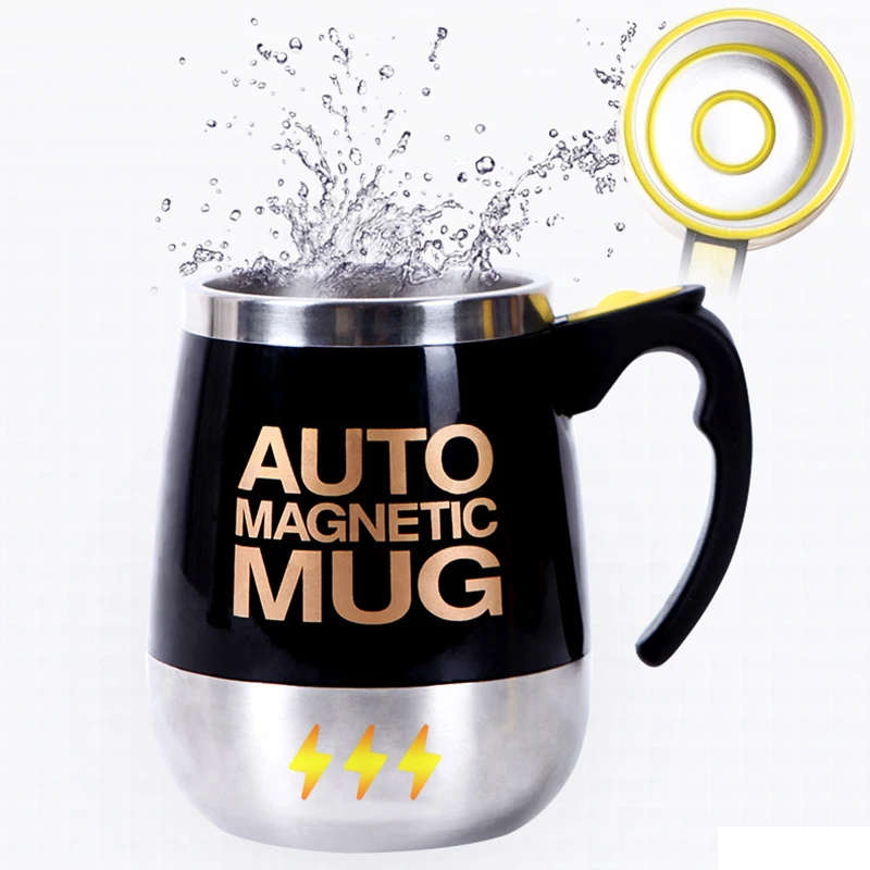 

400/450ml Stainless Steel Mixing Mugs Automatic Lazy Self Stirring Mug Cup Coffee Milk Mug Smart Juice Cup Drinkware