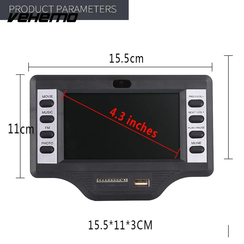 Универсальный MP5 Bluetooth Декодер видео декодер доска аудио доска MP5 плеер TFT-LCD экран доска портативный AUX